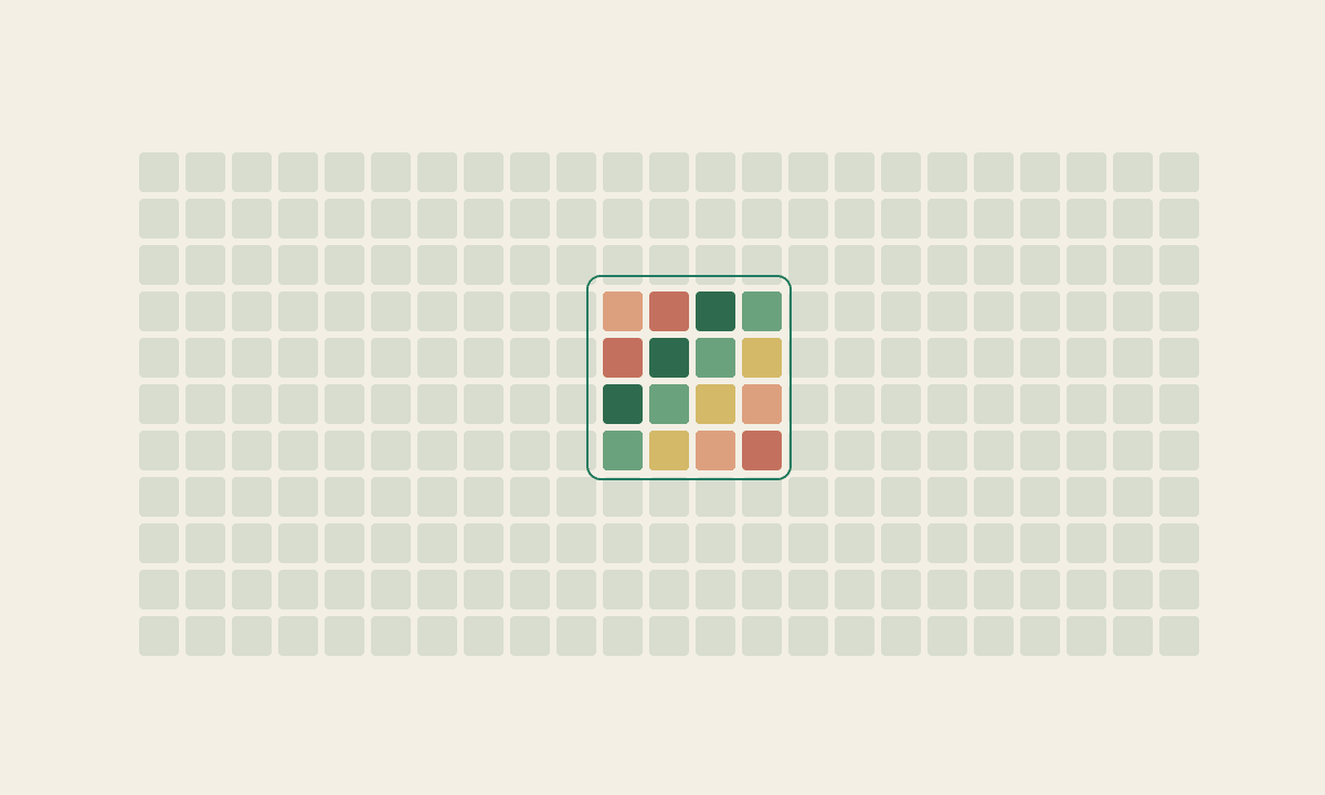 One highlighted intervention changes a small part of an otherwise stable work pattern.